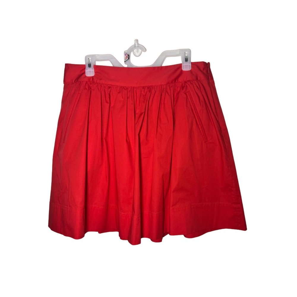 NWT Banana Republic A-Line imperial red short flowy skirt side pockets size 12 - Picture 2 of 16